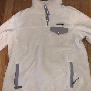 LL Bean Women’s Quarter Snap Fleece. Size Med. Cream colored